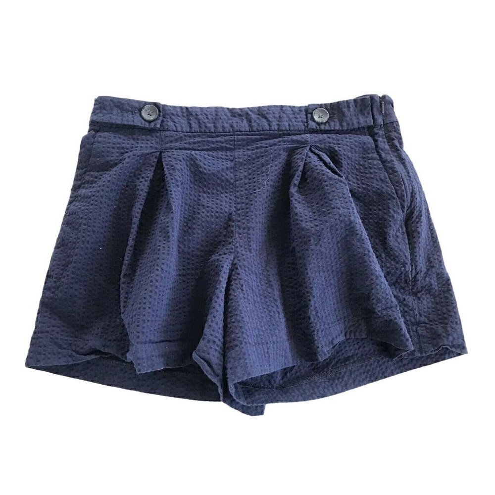 Banana Republic Blue Swiss Dot Seersucker Shorts